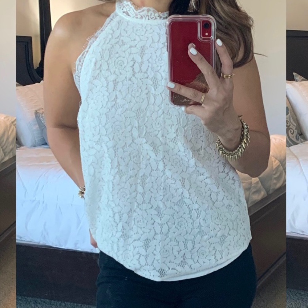 Lace halter top